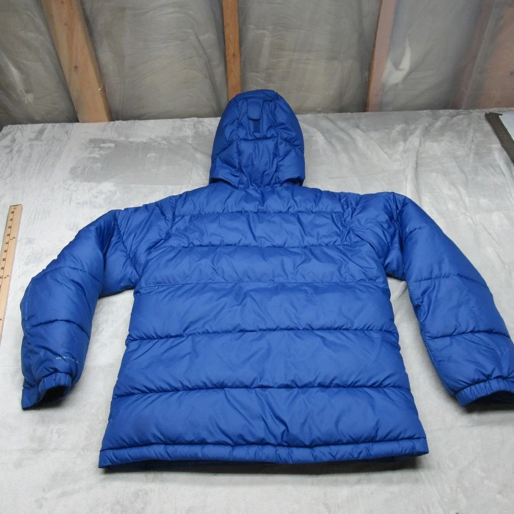 Columbia Jacket Kids Large 14-16 Blue Omni-Heat Hooded Puffer Winter Wear Warm